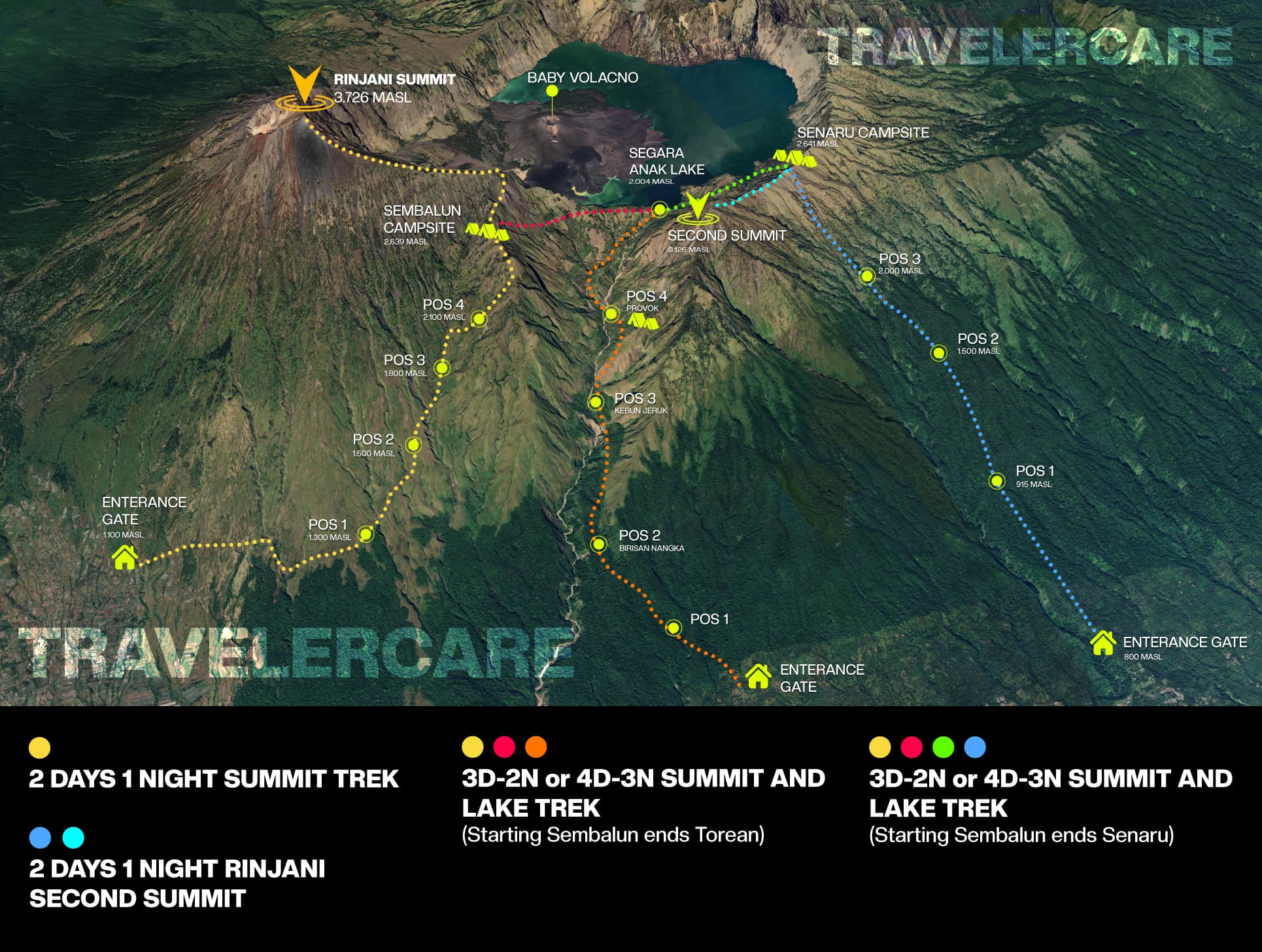 Rinjani Route Map Mobile